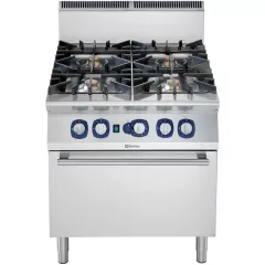 Masina de gatit cu 4 arzatoare (6 kW fiecare) Electrolux Professional, alimentare gaz, si cuptor alimentare pe gaz cu convectie (10,5 kW)