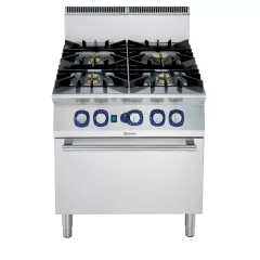 Masina de gatit cu 4 arzatoare (1x10 kW, 3x6 kW) Electrolux Professional, alimentare gaz, si cuptor alimentare pe gaz cu convectie (10,5 kW)