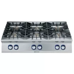 Masina de gatit cu 6 arzatoare (2x10 kW, 4x6 kW) Electrolux Professional, alimentare gaz, de banc