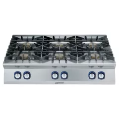 Masina de gatit cu 6 arzatoare (10 kW fiecare) Electrolux Professional, alimentare gaz, de banc