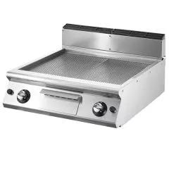 Gratar pe gaz cu placa striata, de banc, 670x530 mm