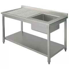 Spalator 1 cuva, picurator stanga, cu polita, 1000x700 mm