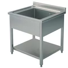 Spalator 1 cuva, cu polita, 700x700 mm