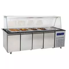 Modul cald pentru preparare, 4 usi, 4xGN1/1