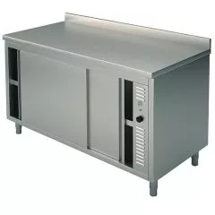 Masa calda tip dulap, cu rebord, 1500x600 mm