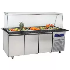 Modul refrigerat pentru preparare, 3 usi, 5xGN1/1