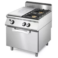 Masina de gatit pe gaz, cuptor static pe gaz, 2 arzatoare, plita unica