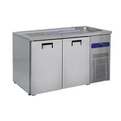 Modul refrigerat de servire, 1 cuva pe dreapta, 2 usi pentru butoaie 50 l