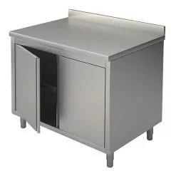 Masa tip dulap, cu rebord, 2 usi batante, 800x700 mm