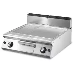 Grill pe gaz cu placa 2/3 neteda si 1/3 striata, de banc, TERMA PLUS