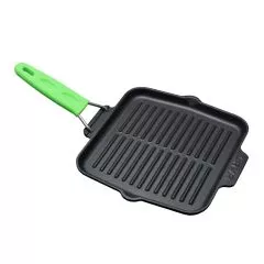 Tigaie grill 21 x 21 cm, maner verde - LAVA