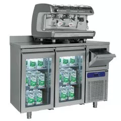 Modul bar refrigerat, 2 usi sticla GN1/1