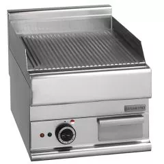 Grill electric cu placa cu caneluri, de banc, 395x520 mm