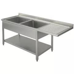 Spalator 2 cuva cu picurator suspendat dreapta, 2000x600 mm