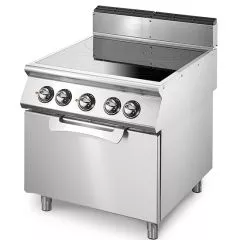 Plita ceramica cu 4 zone, pe cuptor static electric GN 2/1