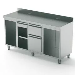 Masa servire cafea, spatiu pentru sistem spalare cesti/masina gheata, 2000 mm