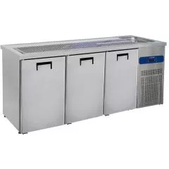 Modul refrigerat de servire, 1 cuva pe dreapta, 3 usi pentru butoaie 50 l