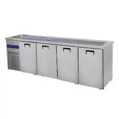 Modul refrigerat de servire, 1 cuva pe stanga, 4 usi pentru butoaie 50 l
