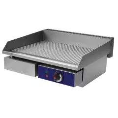 Grill electric cu placa nervurata, de banc, 540x400 mm