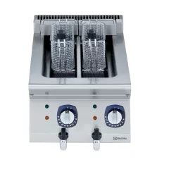 Friteuza electrica 5+5 litri Electrolux Professional, cu 2 cuve si 2 cosuri, elementi de incalzire interni