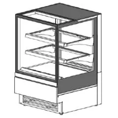 Vitrina expunere refrigerata, cu servire asistata, tip plug-in