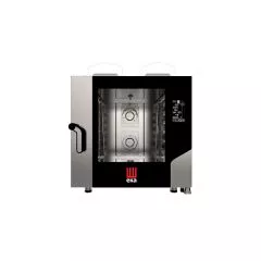 Cuptor electric combi pentru gastronomie / patiserie, capacitatea: 6 tavi GN1/1 panou de comanda digital BLACK MASK, Injectie directa