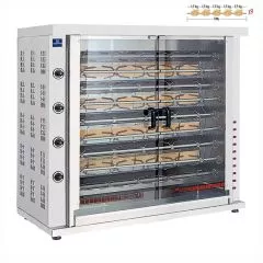 Grill pe gaz pentru pui, 6 tepuse pentru 30 pui