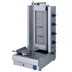 Gratar pe gaz pentru kebab, 4 zone de incalzire, motor inferior, 70 kg