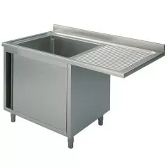 Spalator 1 cuva, picurator suspendat dreapta, suport dulap, 1400x700 mm