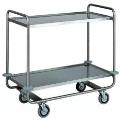 Carucior de serviciu otel inoxidabil cu 2 niveluri 1000x500 mm