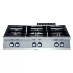 Masina de gatit Electrolux Professional cu 6 arzatoare (5,5 kW fiecare), alimentare gaz, de banc