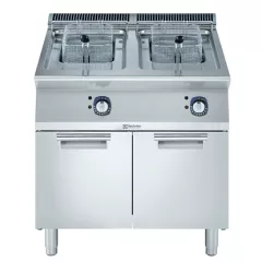 Friteuza electrica autonoma, 7+7 litri, cu 2 cuve in forma de „V” (elementi de incalzire externi) si 2 cosuri