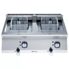 Friteuza electrica Electrolux Professional 12+12 litri, cu 2 cuve si 2 cosuri, elementi de incalzire interni