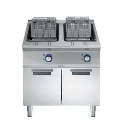 Friteuza electrica Electrolux Professional 18+18 litri, cu 2 cuve si 4 jumatati de cos, elementi de incalzire interni