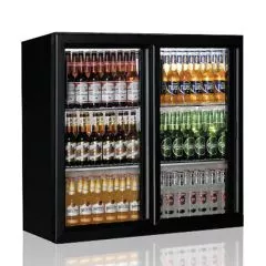 Frigider bar, 2 usi de sticla glisante, 201 litri