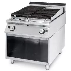 Grill pe gaz cu roca vulcanica, 740x515 mm