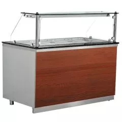 Modul bain-marie, geam frontal vertical, 4xGN1/1