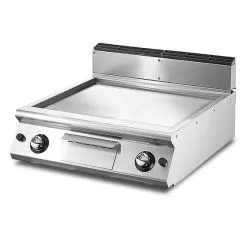 Gratar pe gaz cu placa neteda cromata, de banc, , 670x530 mm