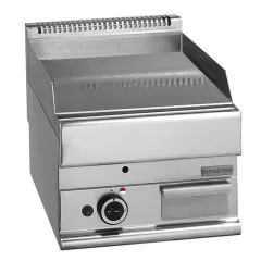 Grill pe gaz cu placa neteda cromata, de banc, 395x520 mm