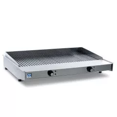 Grill electric striat, de banc, 2 zone de lucru