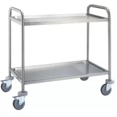 Carucior servire otel inoxidabil cu 2 niveluri 780x430 mm