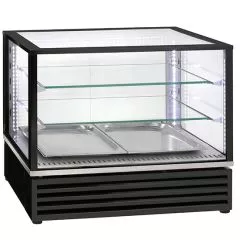 Vitrina rece, pe banc, 2 rafturi, 785x650x735 mm