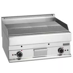 Grill electric cu placa neteda cromata, de banc, 695x520 mm