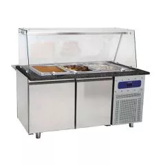 Modul cald pentru preparare, 2 usi, 4xGN1/1