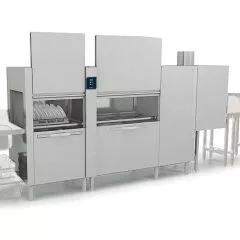 Masina de spalat vase tip tunel, 270 cosuri/ h, 2 zone de clatire