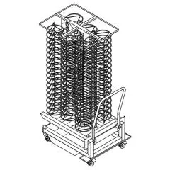 Carucior tip rack pentru farfurii, capacitate 20xGN2/1
