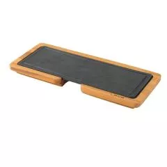 Platou servire fonta cu suport de lemn 14,2 x 33,2 - LAVA