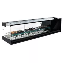 Vitrina sushi cu racitor, polita intermediara, 4xGN1/3