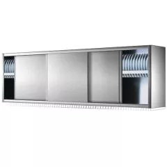 Dulap de perete cu scurgator de vase, usi glisante, 1800x400 mm