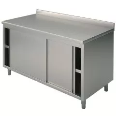 Masa tip dulap cu usi glisante, cu rebord, 1600x700 mm